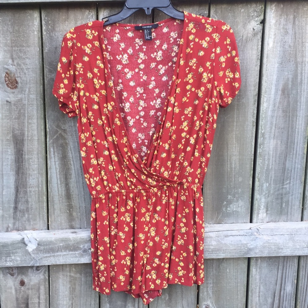 Floral romper forever 21
